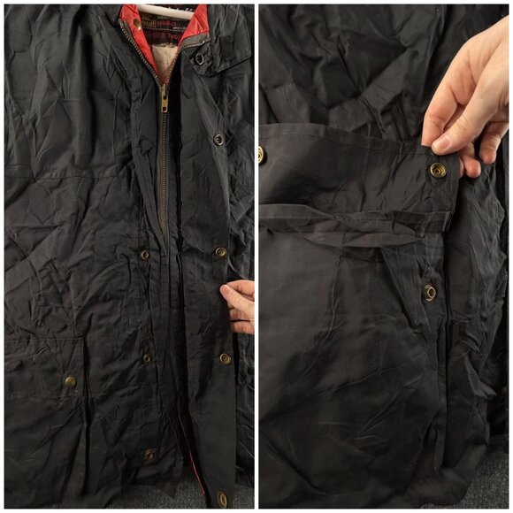 Belstaff International Trialmaster Twofifty Black England Made Nylon Long Waxed - Picture 9 of 16